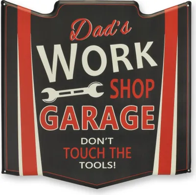 Produktbild von Blechschild Werkstatt Garage meines Vaters Replikat Retro Design Dekoration