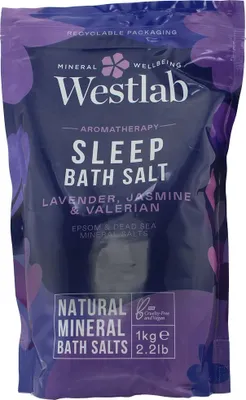 Produktbild von Westlab Badesalz mit Epsom und Totes Meer Mineralien 1kg