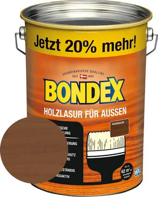 Produktbild von BONDEX Holzlasur nussbaum 4,8 l (20 % Gratis!)
