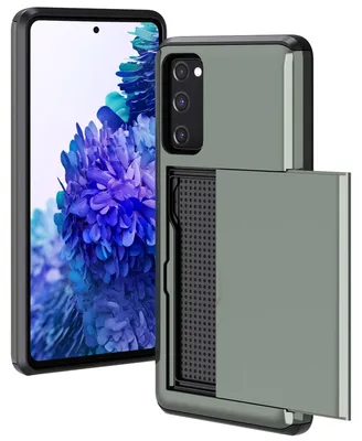 Imagen del producto de Funda Trasera con Ranura para Tarjetas para Samsung Galaxy S20 FE - Verde oscuro