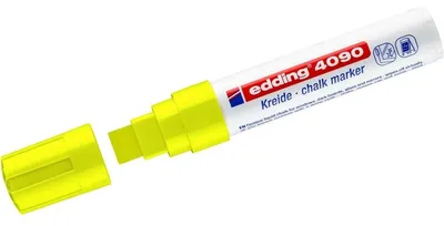 Produktbild von Edding 4090 Kreidemarker Neongelb, Keilspitze 4-15 mm, Gelb, Meißel, 1 Stück(e)