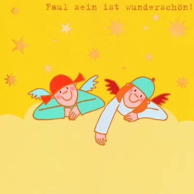 Produktbild von Himmlische Schwestern - Postkarte "Faul sein ist wunderschön"