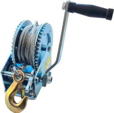 Image de Capacité de traction : 800 kg. Freinage à double engrenage. Longueur du câble : 10 mètres