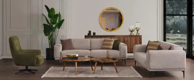 Produktbild von Wohnzimmer Couchgarnitur Designer Set 3+2+1 Sitzer Luxus Polster Möbel