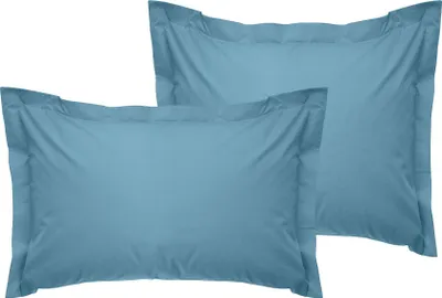 Produktbild von L'Essentiel Linge de Maison, Tonne Marie - Buddy, Oxford-Kissenbezug-Set (2 Stück), 100 % BAUMWOLLE RANFORCE, Blau,  50 x 70+5 cm