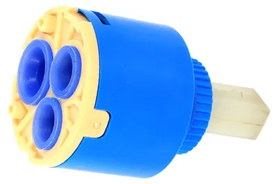 Image de Cartouche de rechange en céramique de 40 mm pour mitigeur de salle de bain, valve interne en plastique PP, bleu