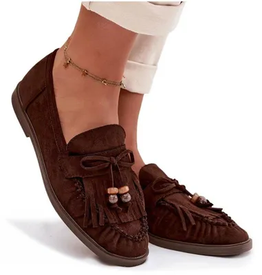 Produktbild von Damenschuhe Mit Fransen Und Perlen Schokoladen Teressa 38
