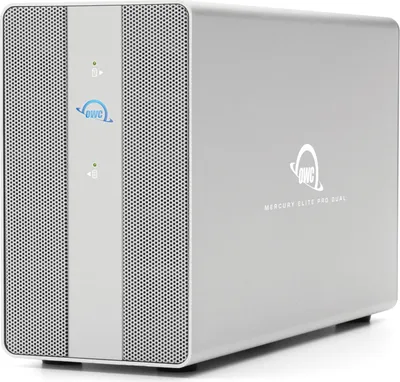 Obrázek produktu pro OWC Mercury Elite Pro Dual, HDD/SSD rámeček, 2.5/3.5", SATA, 10 Gbit/s, USB konektivita, Stříbrná