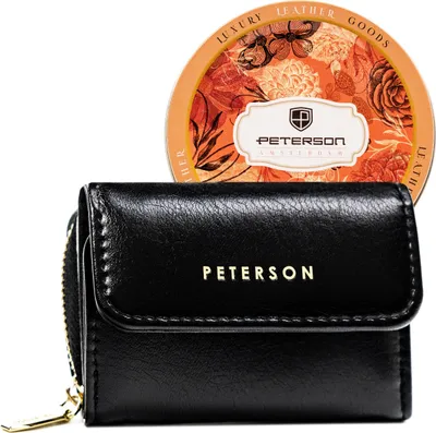 Obrázek produktu pro Peterson dámská peněženka RFID černá ekologická kůže 9x6,5 cm