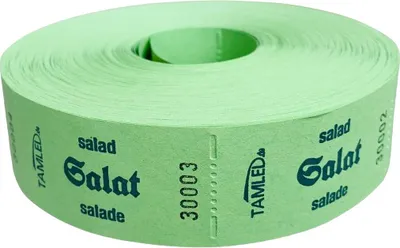 Produktbild von Bonrolle SALAT grün 1000 perforierte Abrisse fortlaufend nummeriert Obst Gemüse