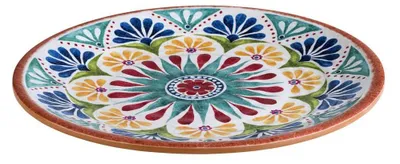 Produktbild von APS 84685 Teller ARABESQUE, Ø 26,5 cm, Höhe 2 cm, Melamin, Dekor/Terracottaoptik