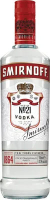 Produktbild von Smirnoff Red Label Vodka Triple Distilled No. 21 | 37,5 % obj. | 0,7 l