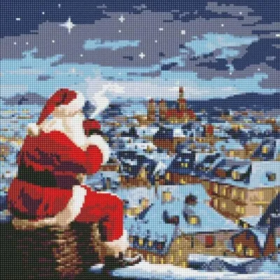 Produktbild von Diamantenmosaik – Weihnachtsnacht, 40x40 cm – Ideyka