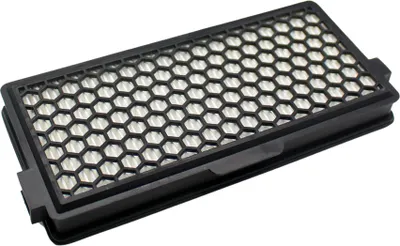 A product shot of an air filter with a honeycomb pattern.