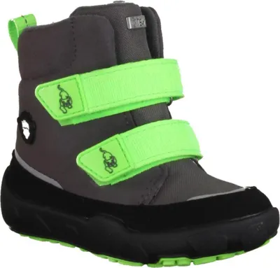 A single child's boot is shown against a white background.
