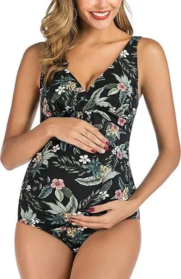 Produktbild von Schwangerschafts-Badeanzug EastElegant einteilig floral V-Ausschnitt S