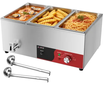 Buffetwarmer 1/3 x 3 GN, 1500 W, Edelstahl, 30-85 °C