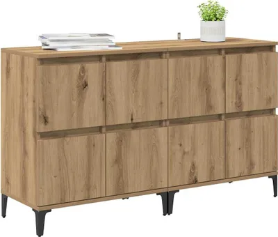 Zdjęcie produktu dla vidaXL Kredensy 2 szt. dąb rzemieślniczy 60 x 35 x 70 cm materiał drewnopochodny
