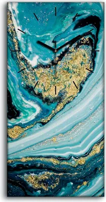 Produktbild von Küche Wohnzimmer Wand Leinwand Uhr Geräuschlos 30x60 Malerei abstrakte - schwarze Hände