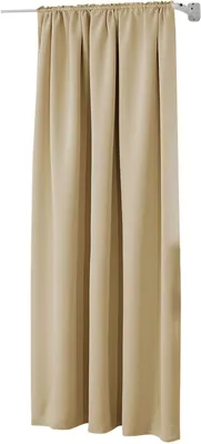 Zdjęcie produktu dla Zasłona zaciemniająca z falbaną, gramatura 250 g/m², kolor: szampan, wymiary: 135 x 245 cm