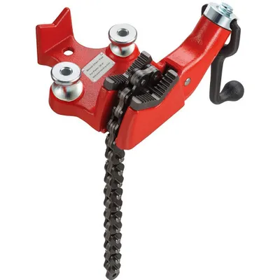 Produktbild von Schraub-Kettenschraubstock - Profi-Handwerkzeug 1/2'' bis 6'' Rohr - Mit Kurbelgriff und Präzisionsmechanismus