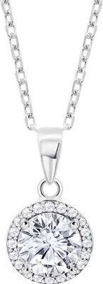 Immagine prodotto di Elegante collana in argento con zirconi chiari LP3104-1/1 (catena, pendente)