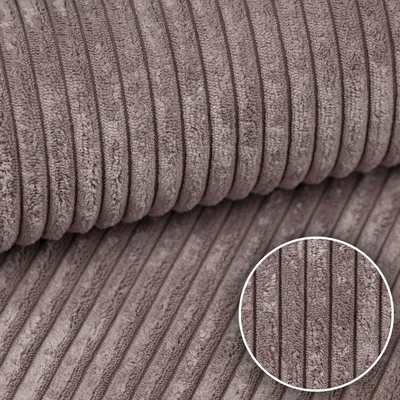 Produktbild von HEKO PANELS Murano Premium Cordoptik Deko Stoff Möbelstoff Polsterstoff Cord Breitcord - Schmutziges Rosa