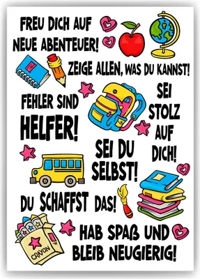 Produktbild von Affirmationsposter Geschenk Schulanfang Affirmation Einschulung Schulanfänger – DIN A4 (21x29.7cm)
