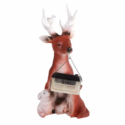 Produktbild von Solar-Harz-Ornamente,Wolf-Ornamente,Solar-Figur,Igel-Dekorationen,Hirsch-Harz-Ornamente