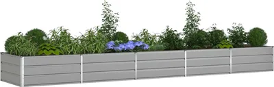 Produktbild von Pflanzkübel Hellgrau 480 x 100 x 45 cm Verzinkter Stahl