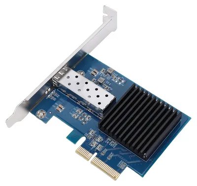 Image de Carte réseau PCIe x4 10 Gbps compatible avec Windows Server, carte réseau à fibre optique avec un port SFP