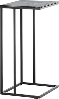 Produktbild von Beistelltisch >FARGO< in grau / schwarz, Metall / Glas - 40x70x35cm (BxHxT)