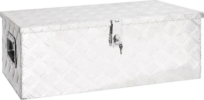 Obrázek produktu pro Úložný box stříbrný 80 x 39 x 30 cm hliník