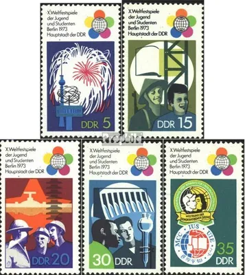Produktbild von Briefmarken DDR 1973 Mi 1862-1866 (kompl.Ausg.) FDC Weltfestspiele der Jugend (II)