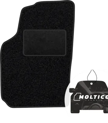 Produktbild von moto-MOLTICO Fahrer Fußmatte Auto Velours Fahrerseite Autoteppiche Schwarz Fahrermatte 1-teilig passend für Mazda 121 1990-1998