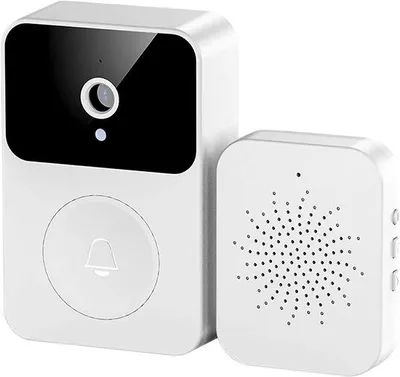 Image de Sonnette vidéo sans fil avec caméra HD 1080p - Vision nocturne - Audio bidirectionnel - IA - Détection de présence - Sonnette pour porte d'intérieur - Stockage dans le cloud - Wi-Fi 2,4 GHz - Facile à installer