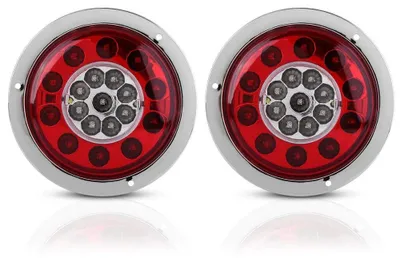 Productafbeelding van 1 paar 4,3'' achterlichten 12-24V met 19 leds voor vrachtwagens en caravans