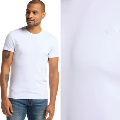 Obrázek produktu pro MUSTANG Pánské, Tričko ALEX C EMBROIDERY, XL, Bílá, sportovní, tričko, košile