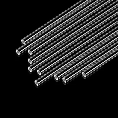 Productafbeelding van Transparante acrylstaafjes - 3 mm x 30 cm - 10 stuks - massief