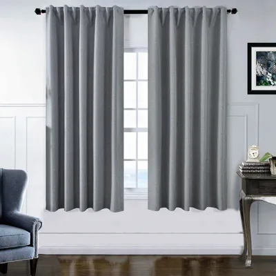Produktbild von 2er Set Verdunkelungsvorhänge 100% Verdunkelung HxB 175x140 cm Grau »BOSTON Dark« mit Multibandaufhängung, 2023600-2