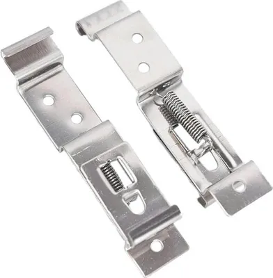 Produktbild von Edelstahl Kennzeichenhalter silber für rahmenlose Kennzeichen, Höhe 10,5-12 cm, Breite 2,5 cm, 2 Stück