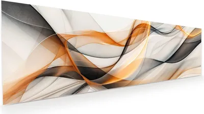 Produktbild von Glasbild 120x40cm in XXL für Wohnzimmer, Schlafzimmer Motiv Schwebende Wellen