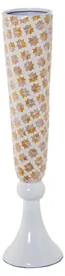 Bodenvase aus Perlmutt und Harz, 17 x 91 cm, weiß