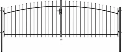 Produktbild von vidaXL Doppeltür-Gartentor Woerden mit Speerspitze 400 x 174,5 cm
