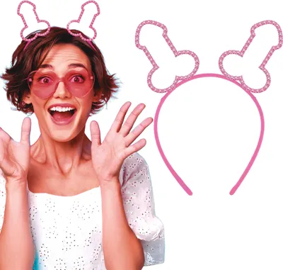 Immagine prodotto di Tiara per addio al celibato accessorio umoristico rosa glitter festa divertente tema festa, colore: rosa