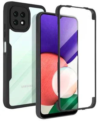 Produktbild von Techsuit ColorVerse 360 Hülle mit Schutzfolie für Samsung Galaxy A22 5G - Schwarz
