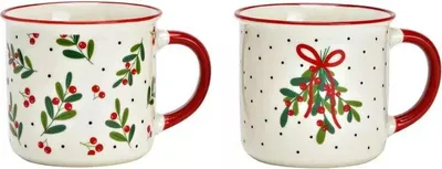 Produktbild von Weihnachtliche Tassen aus Porzellan 2er-Set
