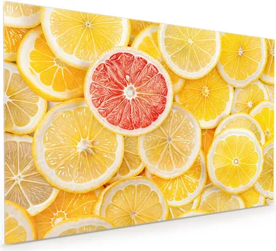 Produktbild von Küchenrückwand Spritzschutz Glas mit Motiv Zitrusfrüchte 40 x 40 cm