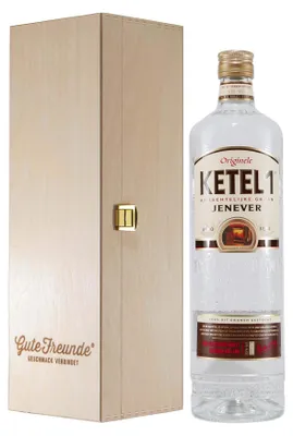Produktbild von Ketel 1 Jenever mit Geschenk-Holzkiste