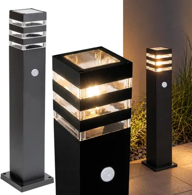 Immagine prodotto di LUMILED luce da sentiero per esterni lampada da terra per esterni con sensore di movimento PIR luce da giardino luce da sentiero 60cm IP44 presa E27 max 13W